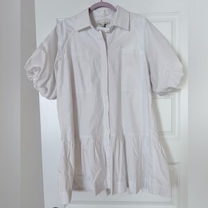 Pinch White Button Down Shirt Dress